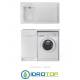 Lavatoio  mobile PORTALAVATRICE Mod. CANDIDA L108XP60 con: asse in legno,portasapone,piletta,sifone