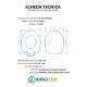 Copriwater ALICE CERAMICA SHORT Termoindurente Bianco