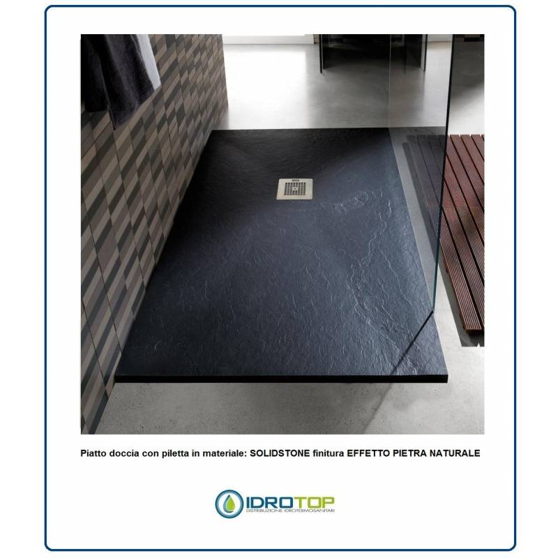 Piatto doccia quadrato SOLIDSTONE Natural ANTRACITE