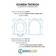 Copriwater OLYMPIA FEDERICA TERRA / SOSPESO / MONOBLOCCO Termoindurente Bianco