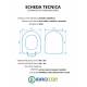 Copriwater DISEGNO CERAMICA SKIP TERRA / SOSPESO / MONOBLOCCO Termoindurente Bianco