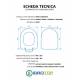 Copriwater NERO CERAMICA GENESI TERRA / SOSPESO / MONOBLOCCO Termoindurente Bianco
