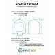 Copriwater DISEGNO CERAMICA GIULIA Termoindurente Bianco