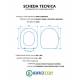 Copriwater NERO CERAMICA BIANCA TERRA / SOSPESO / MONOBLOCCO Termoindurente Bianco