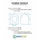 Copriwater FALERII FOGLIA TERRA / SOSPESO / MONOBLOCCO Termoindurente Bianco