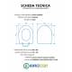Copriwater SAUDI CERAMIC ZOHOUR Termoindurente Bianco