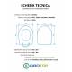 Copriwater ESEDRA BULL TERRA / SOSPESO / MONOBLOCCO Termoindurente Bianco