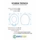 Copriwater per HIDRA ROMA TERMOINDURENTE BIANCO cerniera inox normale o rallentata soft close