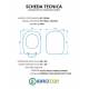Copriwater ART CERAM TEN TERRA / SOSPESO Termoindurente Bianco