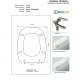 Copriwater Ideal Standard AERO GRIGIO SUSSURRATO Cerniera Cromo-Sedile-Asse Wc