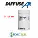  DiffuseAir Ø100 Diffusore per Ventilazione e Coltivazioni in ambienti chiusi-Idroponica
