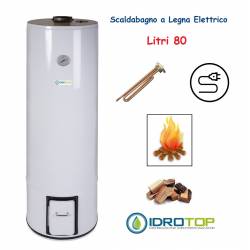 Scaldabagno LER80 a Legna Elettrico 80 Litri Vetroporcellanato-Raveggi-
