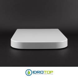Copriwater per NERO CERAMICA ALISEO come ORIGINALE TERMOINDURENTE BIANCO cerniera inox normale o rallentata soft close