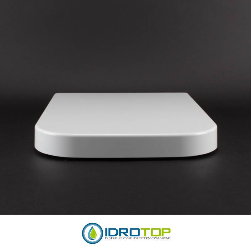 Copriwater per ALISEO NERO CERAMICA TERMOINDURENTE BIANCO cerniera inox normale o rallentata soft close