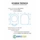 Copriwater per NERO CERAMICA ALISEO come ORIGINALE TERMOINDURENTE BIANCO cerniera inox normale o rallentata soft close