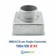 Imbocco per Griglia 18x18 diametro 80mm Raccordo Adattatore per Bocchetta Caminetto