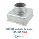 Imbocco per Griglia 18x18 diametro 80mm Raccordo Adattatore per Bocchetta Caminetto