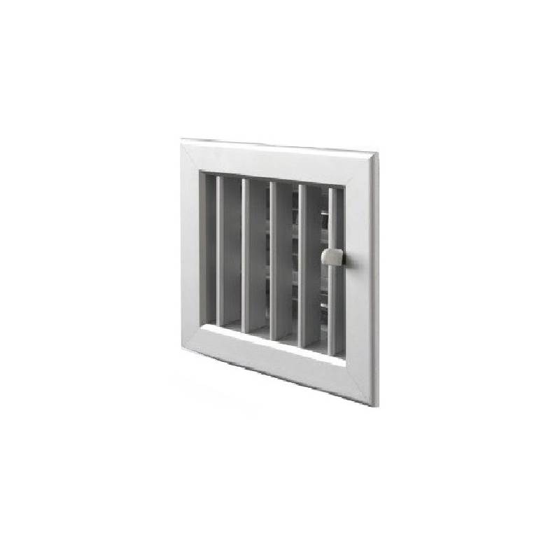 Bocchetta Aria cm16x16 Auminio-Griglia x Caminetto Regolabile con Serranda