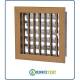Griglia Bocchetta 16x16cm Bronzo Diam 60mm con Adattatore per Camino