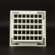 Griglia Bocchetta 18x18cm Diam. 80mm Bianca con Adattatore per Camino