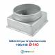 Griglia Bocchetta 18x18cm Diam. 140mm Bianca con Adattatore per Camino