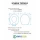 Copriwater per G.S.I. PANORAMA come ORIGINALE TERMOINDURENTE BIANCO cerniera inox normale o rallentata soft close
