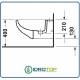 BIDET SOSPESO DURAPLUS misure tecniche
