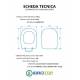 Copriwater per CIELO SHUI come ORIGINALE TERMOINDURENTE BIANCO cerniera inox normale o rallentata soft close