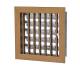 Griglia Bocchetta 16x16cm Bronzo Diam.80mm con Adattatore per Camino