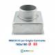 Griglia Bocchetta 16x16cm BIANCA Diam.80mm con Adattatore per Camino