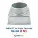 Griglia Bocchetta 16x16cm ALLUMINIO Diam.100mm con Adattatore per Camino