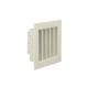 Bocchetta Aria cm14x13 Bianca con Adattatore D.60-Griglia x Caminetto Regolabile
