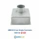 Bocchetta Aria cm14x13 Bianca con Adattatore D.60-Griglia x Caminetto Regolabile