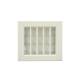 Bocchetta Aria cm14x13 Bianca-Griglia x Caminetto Regolabile con Serranda