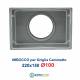 Griglia Bocchetta 22x15cm BIANCO Diam.100mm con Adattatore per Camino