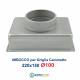 Griglia Bocchetta 22x15cm ALLUMINIO Diam.100mm con Adattatore per Camino
