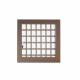 Griglia Bocchetta 18x18cm Diam.80mm Bronzo con Adattatore per Camino