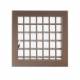 Griglia Bocchetta 18x18cm Diam.100mm Bronzo con Adattatore per Camino