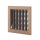 Griglia Bocchetta 16x16cm BRONZO Diam.100mm con Adattatore per Camino