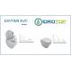 Copriwater Hatria DAYTIME BIANCO Cerniera Cromo-Sedile-Asse Wc