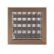 Griglia Bocchetta 16x16cm BRONZO Diam.80mm con Adattatore per Camino