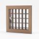 Griglia Bocchetta 16x16cm BRONZO Diam.60mm con Adattatore per Camino