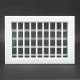 Griglia Bocchetta 22x15cm BIANCO Diam.100mm con Adattatore per Camino