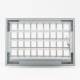 Griglia Bocchetta 22x15cm ALLUMINIO Diam.100mm con Adattatore per Camino