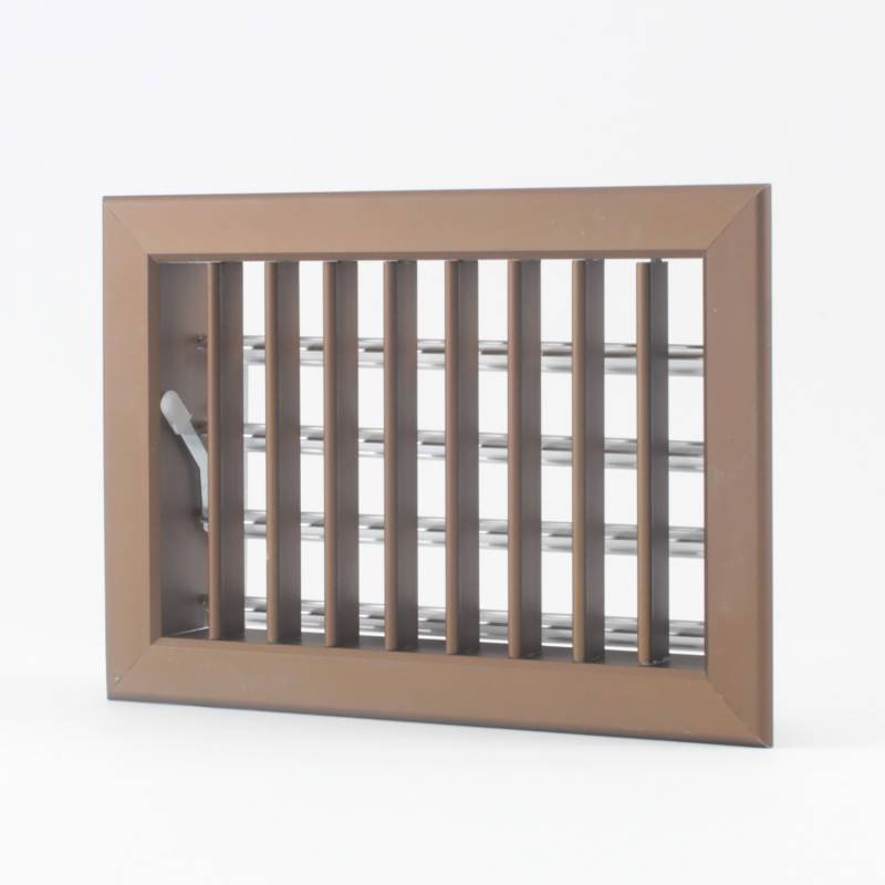Bocchetta Aria cm22x15 BRONZO-Griglia per Caminetto Regolabile con Serranda