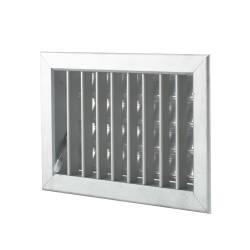Bocchetta Aria cm22x15 ALLUMINIO-Griglia per Caminetto Regolabile con Serranda