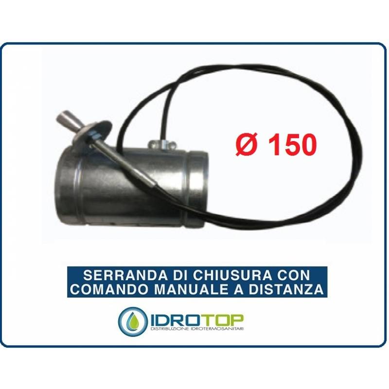 Serranda di Chiusura diam.150 mm con Dispositivo di Comando a Filo a distanza