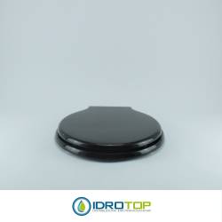Copriwater Pozzi Ginori MONTEBIANCO NERO  Cerniera Rallentata Soft Close Cromo-Sedile-Asse Wc