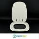 Copriwater Pozzi Ginori SQUARE  GRIGIO MONDRIAN  Cerniera Cromo-Sedile-Asse Wc 