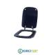 Copriwater Ideal Standard  CONCA MIRTILLO  Cerniera Cromo-Sedile-Asse Wc